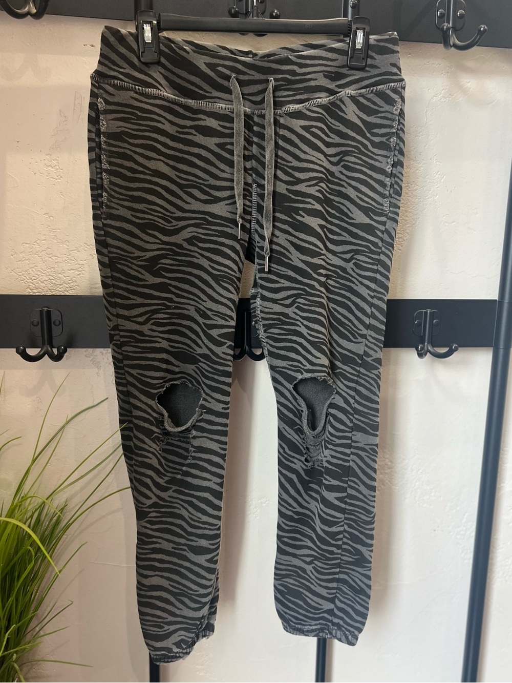 NSF Clothing "Maddox" Destroyed Zebra Joggers Size Medium